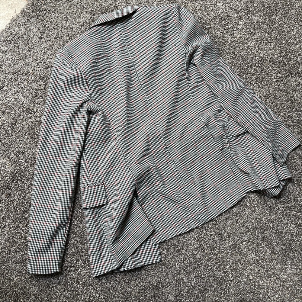 WAYF Red Black Checkered Houndstooth Blazer - Picture 5 of 5